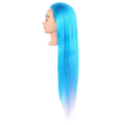 

Greensen Pink Blue Hairdressing Practice Head Mannequin Wig Styling Training Head with Clamp