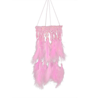 

Feathers Stars Moon Dream Catcher LED Light String Bedroom Hanging Pendant