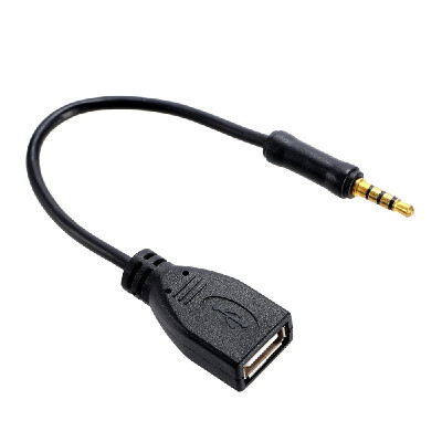 

35mm Male AUX Audio Plug Jack to USB 20 Female Converter Cable Cord