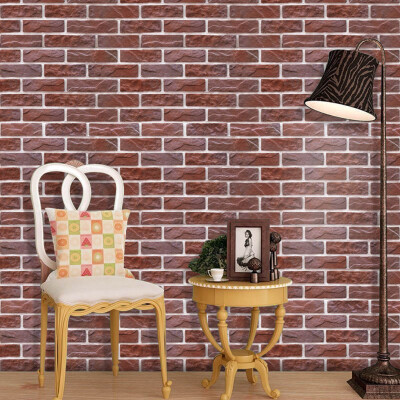 

Gobestart Simulation Brick Stone Rustic Effect Self-adhesive Wall Sticker Home Decor A