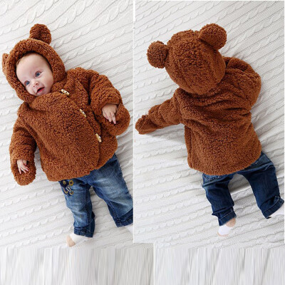 

Baby Infant Girls Boys Autumn Winter Hooded Coat Cloak Jacket Thick Warm Clothes