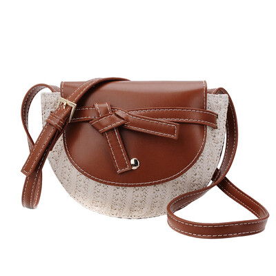 

Famous Designer Women Bow Woven Crossbody Bags Ladies Summer Bohemian Straw Beach Bag Messenger Shoulder Bags T30