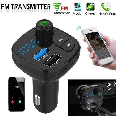 

Wireless Bluetooth Handsfree Car Kit FM Transmitter MP3 Player Dual USB Charger
