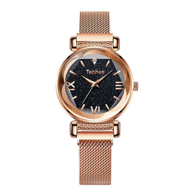 

Luxury Brand Women Watches Fashion Starry Sky Ladies Quartz Clock Flower Magnet Buckle Waterproof Female Wristwatch Dropshipping