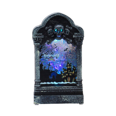 

Halloween Decor Luminous Scary Tombstone Ornaments Pumpkin Skull Lamp Home Party Decoration Creative DIY Tombstone Night Light
