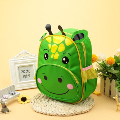 

Children Backpack Cartoon Animal Calf Print Nylon Zipper Adjustable Strap Boys Girls Casual School Travel Bag