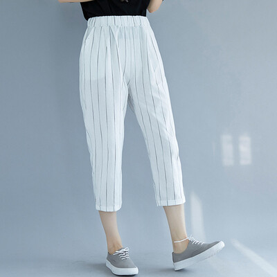 

Tailored Fashion Pants Women Casual Pants Womens Striped Slim Straight Leg