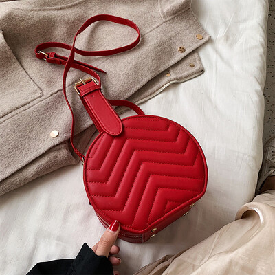 

Advanced foreign gas bag early autumn Fugu handheld small round bag new 2019 Korean version 100 lap single shoulder bag oblique sa