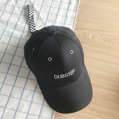 

New baseball cap outdoor sunshade cap embroidered letter duck tongue cap plaid tail with couple hat
