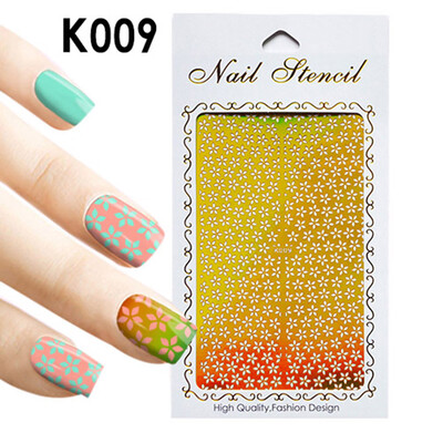 

Toponeto 1Pc Irregular Hollow Nail Art Vinyls Stencil Stickers Manicure