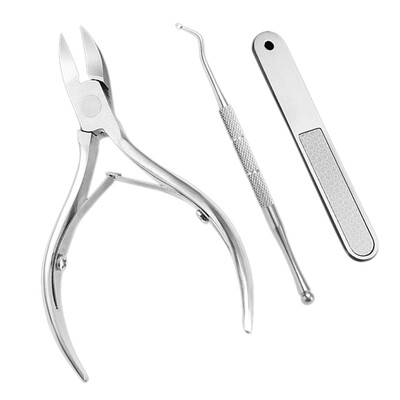 

〖Follure〗Steel Nail Tool Cuticle Nipper Spoon Cuticle Remover Cutter Clipper