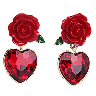 

popular simple design bow hollow pearl earrings pearl rhinestone earrings exquisite ruby girl jewellery earrings