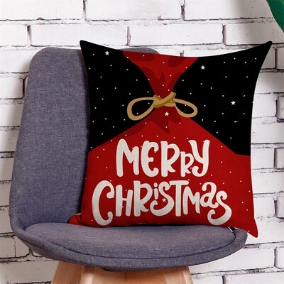 

Siaonvr Home Decor Cushion Cover Merry Christmas Pillowcase Sofa Throw Pillow Covers
