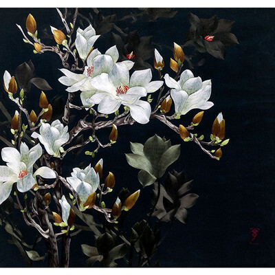 

Dong Ning Bai Yulan Hand-embroidered decorative painting 9796