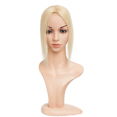 

Hand Made Silk Top Human Topper Hair Piece With Clips in Straight Hair Natural Black For Hair Loss Women