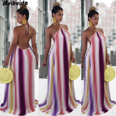 

Women´s Summer Boho Casual Long Maxi Evening Party Cocktail Beach Dress Sundress