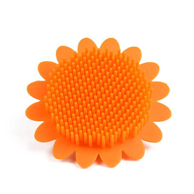 

Baby Bath Brushes Sunflower-shaped Wash Pad Silicone Shower Cleaning Care