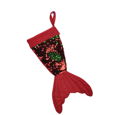 

Toponeto Christmas Decorations 16 inch Fishtail Flip Beads Christmas Stockings Gift Bags