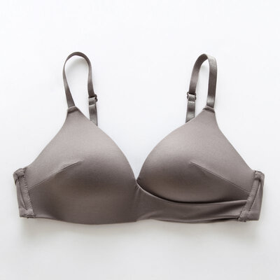 

Fashion Sexy Bra Thin Smooth Bras For Women Solid Triangle Cup Lingerie Seamless Wireless Push Up Bra Beautiful Back Bralette