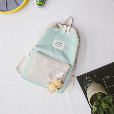 

Tailored FOREST Womens Color Matching Backpack Retro Trend Wild Casual Backpack