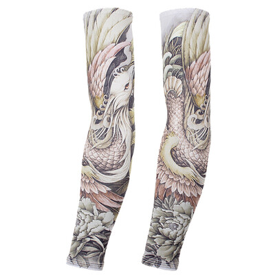 

〖Follure〗A Pair Sunscreen Temporary Tattoo Sleeves Body Art Arm Stockings Slip