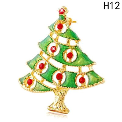 

Christmas Boots Brooch Santa Claus Shoes Carriage Rhinestone Brooch Jewelry For Christmas Color Stone Brooch
