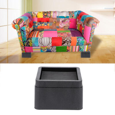 

Greensen 4PCS Durable Stackable Bed Risers Black Square 2" Furniture Legs Floor Feet Protectors