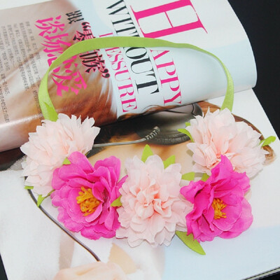 

〖Follure〗Fashion Women Girls Flower Head Hollow Elastic Hair Band Headband Wedding Party