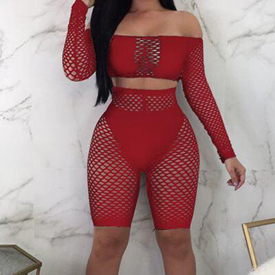 

Womens Bikini Set Push Up Padded Bra Beach Swimsuit Swimwear Fishnet Shorts