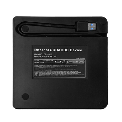

USB 30 Portable Ultra Thin External Optical Drive CD Tray ODD Caddy Burner Reader 5Gbps Date Transfer for Notebook Mobile PC PC D