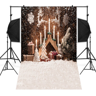 

〖Follure〗Christmas Backdrops Snowman Vinyl 3x5FT Lantern Background Photography Studio