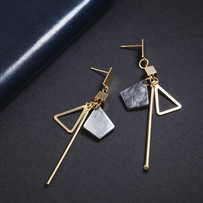 

2019 New Hot Sale Fashion Acrylic Geometric Dangle Earring Long Metal Drop Earrings For Women Party Jewelry Brincos Oorbellen