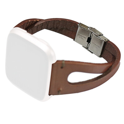 

〖Follure〗Replacement Leather Wristband Band Strap Bracelet For Fitbit VersaVersa Lite