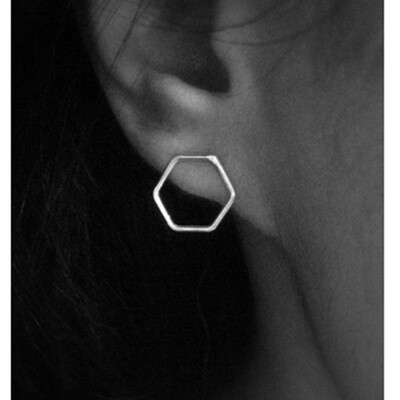 

Fashion Gold Color Jewelry Geometric Round Metal Stud Earrings Best Gift For Women Wholesale Girl