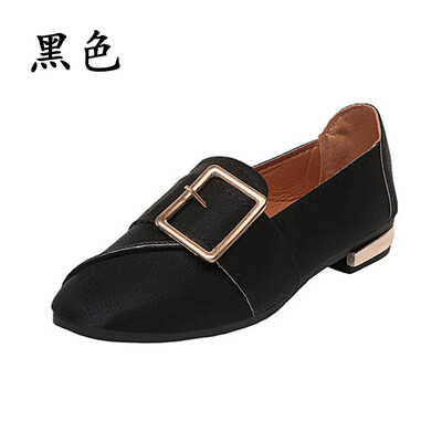 

Bean shoes women 2019 new net red spring&autumn flat shoes ins small leather shoes a pedal shoes English wind shoes