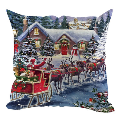 

Siaonvr Christmas Pillow Cover Pillowcases Decorative Sofa Cushion Cover Home Decoration