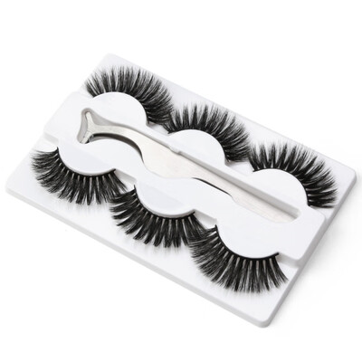 

Lashes Magnetic 3 Magnet Flase Eyelashes 1 Pair Wearing Without Glue 3D Rich Style Thick Eyelashes Makeup With Box gifts