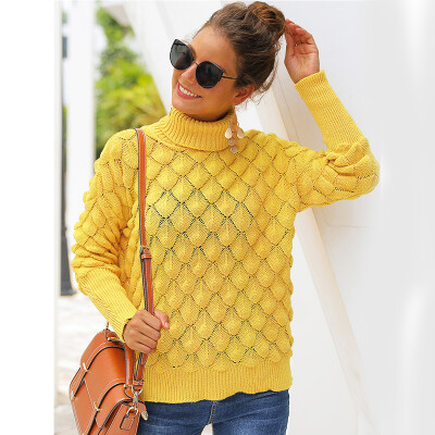 

Women Hollow Feather Shape Sweaters Knitwear Pullover Autumn Winter Long-Sleeve