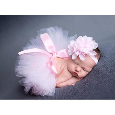 

Baby Skirt Headband Set Princess Girls Tutus Infants Toddlers bubble Dance Cake chiffon petti Skirt kids Party Dancewear Bal