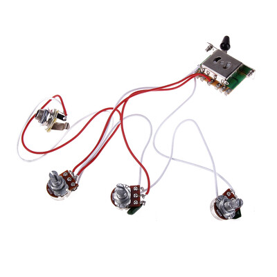 

Guitar Wiring Assembly Harness 1V2T 1Jack 3-500K Pots 5Way Switch
