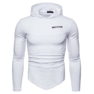 

SUNSIOM Mens Slim Fit Long Sleeve Shirts Hooded Muscle Tops Hoodie Casual Basic T-shirt