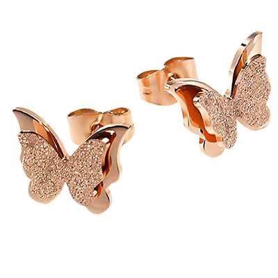 

Butterfly Women Girl Earrings Ear Studs Animal Titanium Steel Earrings Personality Fashion jewelry