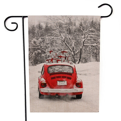 

Siaonvr Christmas Garden Flag Double Sided Banner Outdoor Lawn Decor Flag