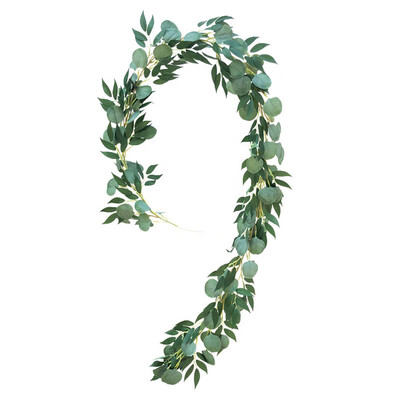 

2m 66ft Artificial Eucalyptus Willow Leaves Vine Simulation Rattan Home Decor