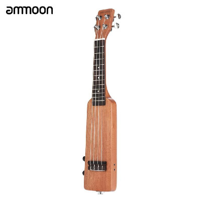 

ammoon Creative 21" Solid Wood Okoume Electric Ukulele Ukelele Uke with 35mm & 635mm Outputs Including Carrying Bag 4pcs Extra