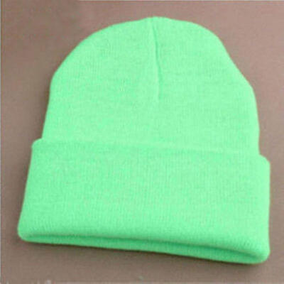 

Fashion Men\s Women Solid Color Beanie Knitted Hip-Hop Winter Warm Dance Hat