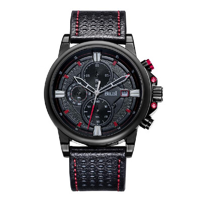 

Bolisi Fashion Casual Quartz Watch 3ATM Water-resistant Men Watches Genuine Leather Wristwatch Relogio Musculino Calendar Timer