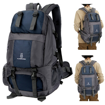 

50L Hiking Backpack Waterproof Outdoor Sport Travel Daypack Bag with Shoe Compartment for Climbing Camping Mountaineering