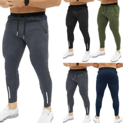 

New Mens Gym Casual Sport Trousers Tracksuit Bottoms Skinny Joggers Sweat Pants