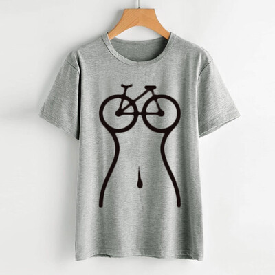 

Starmoon Women Girls Plus Size Print Bike Shirt Short Sleeve T Shirt Blouse Tops